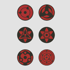 Sharingan Embroidered White Hoodie